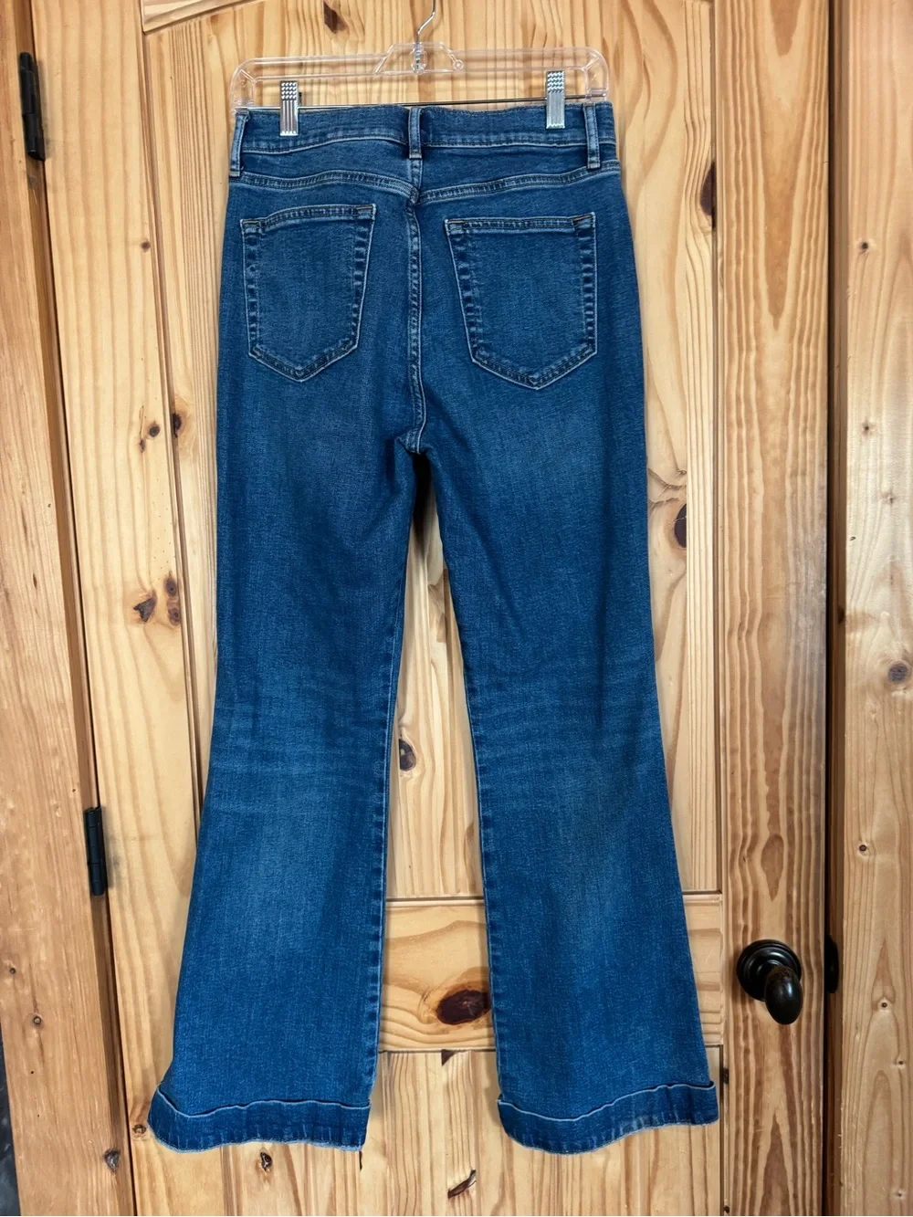 GAP Women's Medium Blue High-Rise Flare Jeans